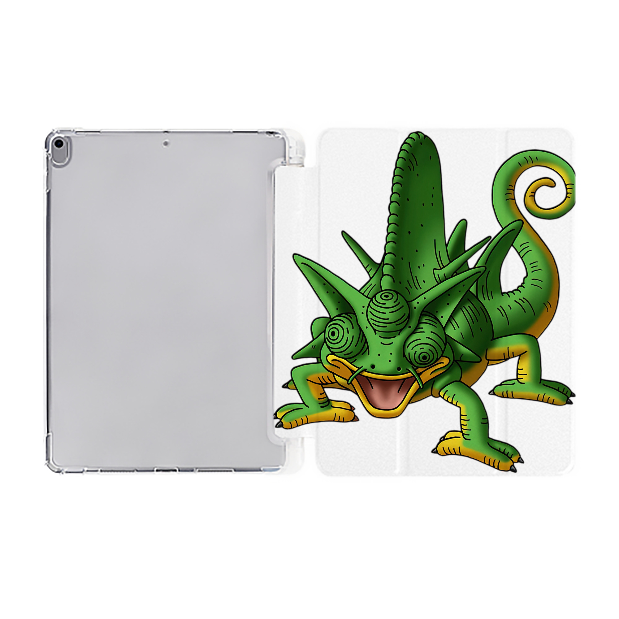 （画像用） ドラゴンクエスト Doragon Kuesuto Dragon Quest IPad ケース ペン収納付き 三つ折りスタンド PUレザー×シリコン 対応機種9.5/10.5/10.9インチ